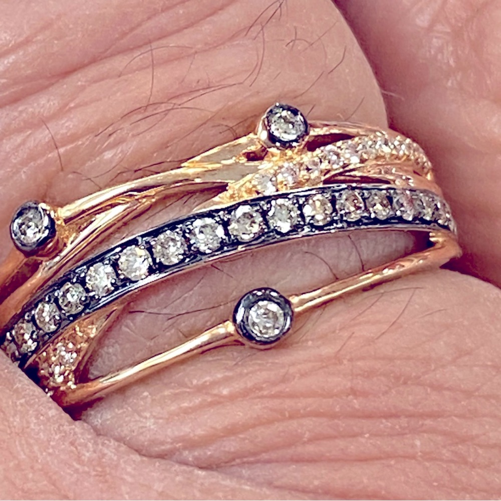 LeVian 14k Rose & Yellow Gold Chocolate Ring